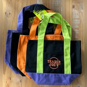 NWT Trader Joe's HALLOWEEN Fall Mini Tote Bags